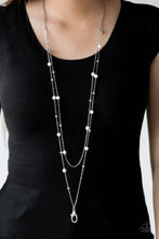 Load image into Gallery viewer, Paparazzi "Beach Party Pageant" White Lanyard Necklace & Earring Set Paparazzi Jewelry