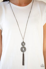 Load image into Gallery viewer, Paparazzi Timelessly Tasseled - Black Necklace