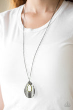 Load image into Gallery viewer, Paparazzi VINTAGE VAULT "Stop, TEARDROP, and Roll" Green Necklace & Earring Set Paparazzi Jewelry