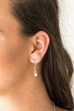 Load image into Gallery viewer, Paparazzi "Straight To The Top" White Lanyard Necklace & Earring Set Paparazzi Jewelry