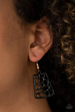 Load image into Gallery viewer, Paparazzi "Powerful Prowl" Black Necklace & Earring Set Paparazzi Jewelry