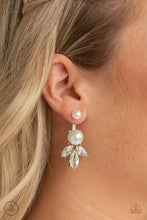 Load image into Gallery viewer, Paparazzi VINTAGE VAULT "Extra Elite" White Post Earrings Paparazzi Jewelry