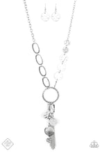 Load image into Gallery viewer, Paparazzi "Trinket Trend" FASHION FIX Silver Necklace & Earring Set Paparazzi Jewelry