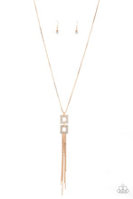Load image into Gallery viewer, Paparazzi "Times Square Stunner" Gold Necklace & Earring Set Paparazzi Jewelry