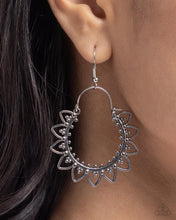 Load image into Gallery viewer, Paparazzi Botanical Tambourine - Silver Earrings