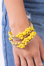 Load image into Gallery viewer, Paparazzi Compelling Clouds - Yellow Bracelet