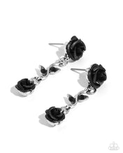 Load image into Gallery viewer, Paparazzi Led by the ROSE - Black Earrings
