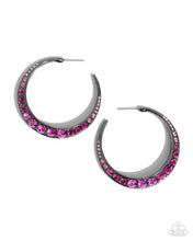 Load image into Gallery viewer, Paparazzi Embedded Edge - Pink Earrings