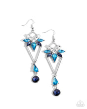 Load image into Gallery viewer, Paparazzi Shoulder-Dusting Shimmer - Blue Earrings