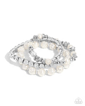 Load image into Gallery viewer, Paparazzi Fair Florals - White Bracelet