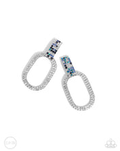 Load image into Gallery viewer, Paparazzi Guarded Glitz - Blue Earrings