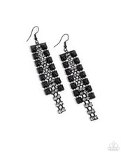 Load image into Gallery viewer, Paparazzi Forceful Fringe - Black Earrings