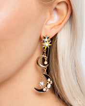 Load image into Gallery viewer, Paparazzi Stellar Serendipity - Gold Earrings