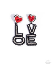 Load image into Gallery viewer, Paparazzi Visible Valentines - Black Earrings