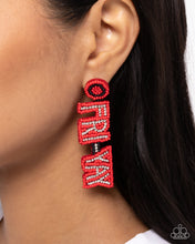 Load image into Gallery viewer, Paparazzi Its Friday! - Red Earrings
