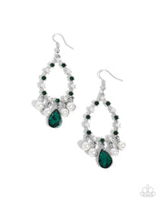 Load image into Gallery viewer, Paparazzi Baroness Behavior - Green Earrings