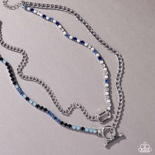 Load image into Gallery viewer, Paparazzi Mismatched Makeover - Blue Necklace