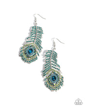 Load image into Gallery viewer, Paparazzi Prized Peacock - Green Earrings
