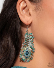 Load image into Gallery viewer, Paparazzi Prized Peacock - Green Earrings