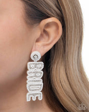 Load image into Gallery viewer, Paparazzi Bridal Beading - White Earrings