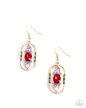 Load image into Gallery viewer, Paparazzi Sit and Stare - Red Earrings