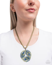 Load image into Gallery viewer, Paparazzi Peacock Patchwork - Brass Necklace