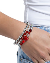 Load image into Gallery viewer, Paparazzi Doting Delight - Red Bracelet