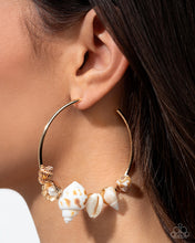 Load image into Gallery viewer, Paparazzi Seashell Sonnet - Gold Earrings