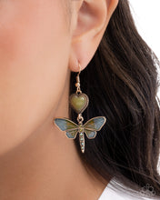 Load image into Gallery viewer, Paparazzi Dragonfly Devotion - Green Earrings