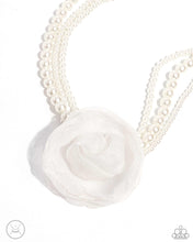 Load image into Gallery viewer, Paparazzi Radiant Rosette - White Necklace