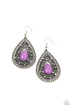 Load image into Gallery viewer, Paparazzi Cloud Nine Couture - Purple Earrings