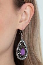 Load image into Gallery viewer, Paparazzi Cloud Nine Couture - Purple Earrings