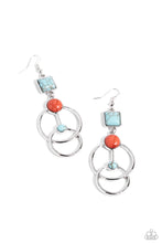 Load image into Gallery viewer, Paparazzi Interlocked Influence - Blue Earrings
