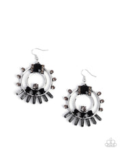 Load image into Gallery viewer, Paparazzi Concentric Conversation - Black Earrings