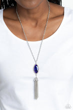 Load image into Gallery viewer, Paparazzi Tassel Tabloid - Blue Necklace
