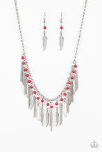 Load image into Gallery viewer, Paparazzi Feathered Ferocity - Red Necklace