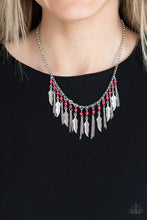 Load image into Gallery viewer, Paparazzi Feathered Ferocity - Red Necklace
