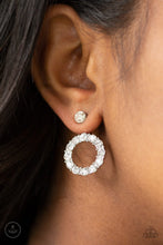 Load image into Gallery viewer, Paparazzi Diamond Halo - White Earrings