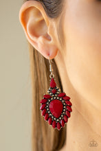 Load image into Gallery viewer, Paparazzi The LIONESS Den - Red Earrings
