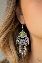 Load image into Gallery viewer, Paparazzi Vintage Vagabond - Green Earring