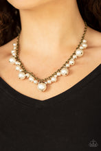 Load image into Gallery viewer, Paparazzi Uptown Pearls - Brass Necklace