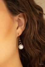 Load image into Gallery viewer, Paparazzi Uptown Pearls - Brass Necklace