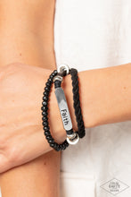 Load image into Gallery viewer, Paparazzi Let Faith Be Your Guide - Black Bracelet