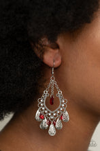 Load image into Gallery viewer, Paparazzi Musical Gardens - Red Earrings