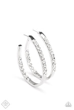 Load image into Gallery viewer, Paparazzi Borderline Brilliance - White Earrings