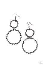Load image into Gallery viewer, Paparazzi Twist of FABULOUS - Black Earrings