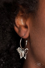 Load image into Gallery viewer, Paparazzi Butterfly Freestyle - Silver Earrings