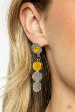 Load image into Gallery viewer, Paparazzi Asymmetrical Appeal - Yellow Earrings