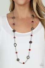 Load image into Gallery viewer, Paparazzi Glammed Up Goals - Red Necklace