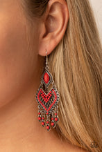 Load image into Gallery viewer, Paparazzi Dearly Debonair - Red Earrings